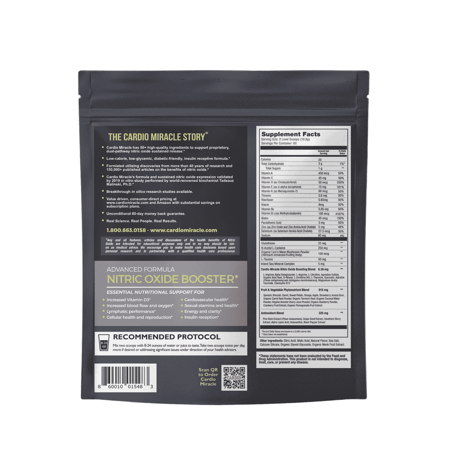 Two (2) 60-Serve Cardio Miracle Pouches (15% Off) Free Shipping