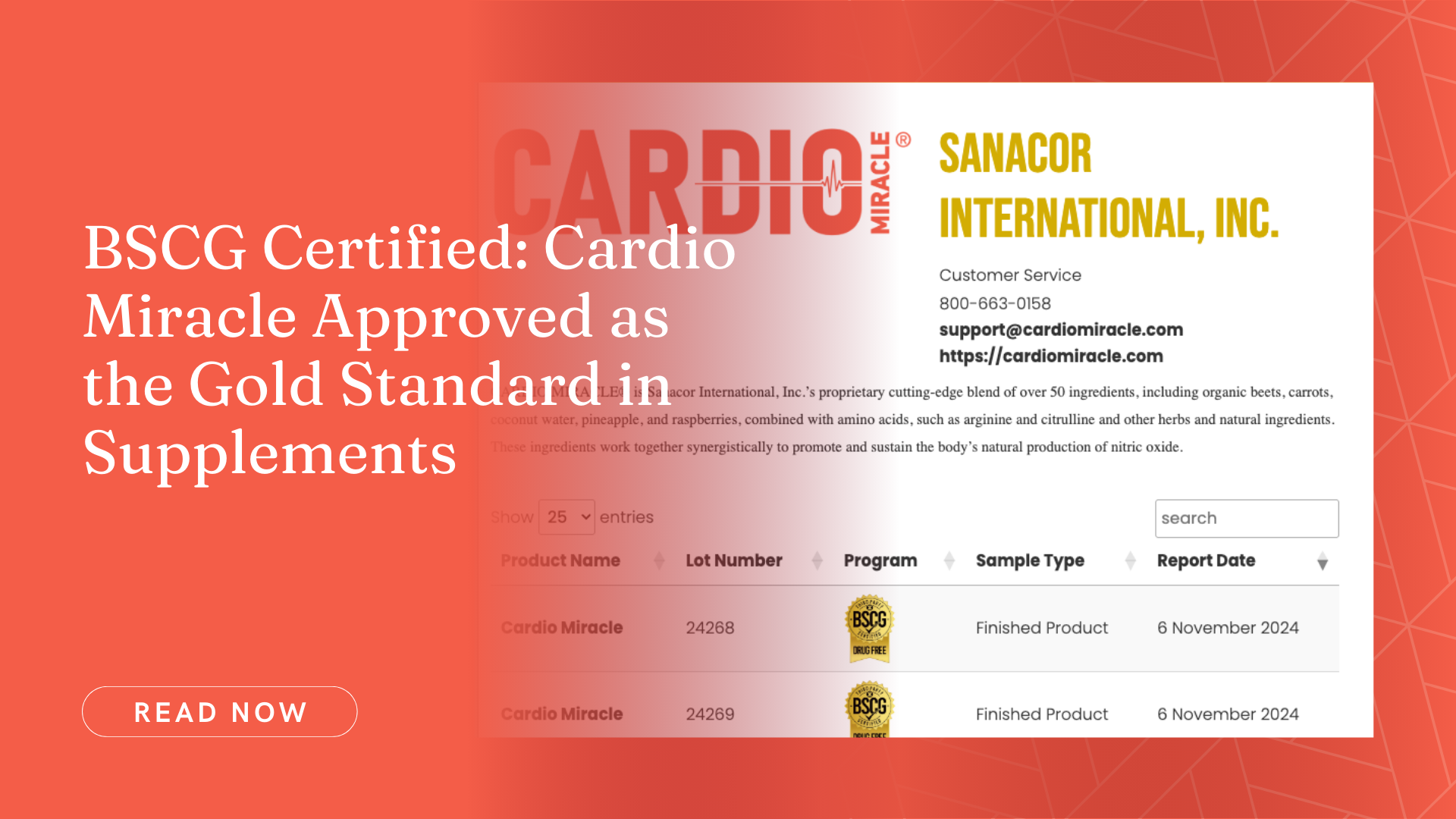 BSCG Certified: Cardio Miracle Approved as the Gold Standard in Supple ...