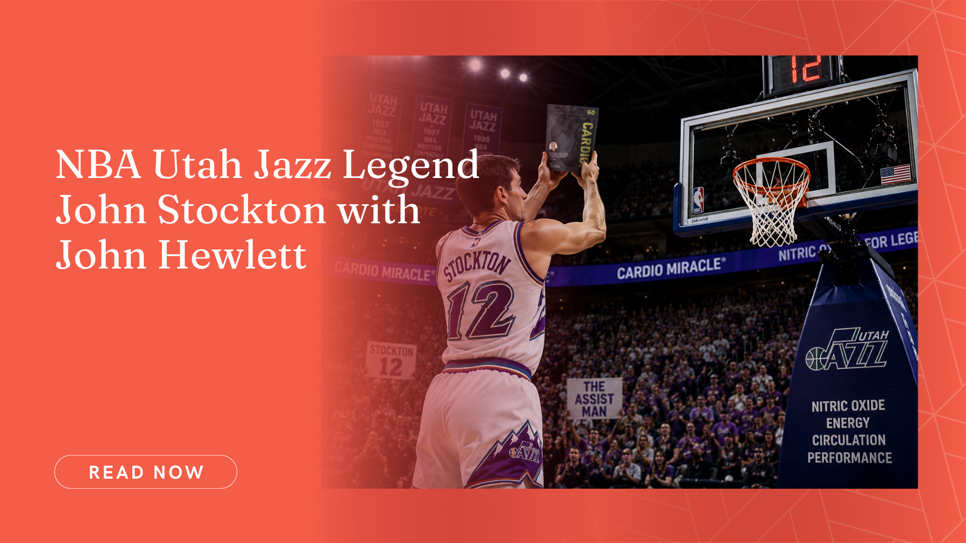 NBA Utah Jazz Legend John Stockton with John Hewlett