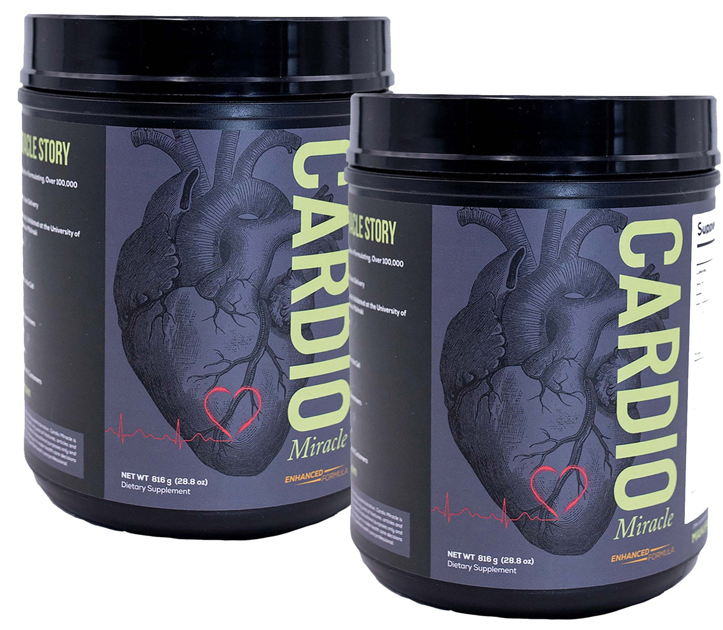 Two (2) 60-Serve Cardio Miracle Canisters (20% Off) Subscription