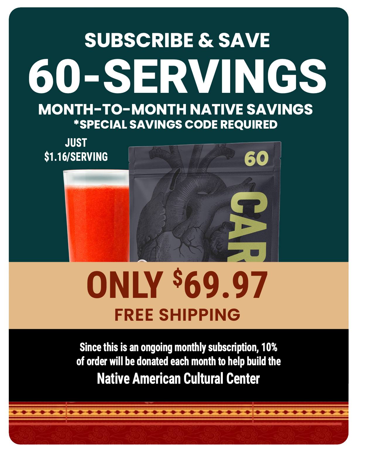 Native Special - 60-Serving Cardio Miracle Pouch (Subscription)