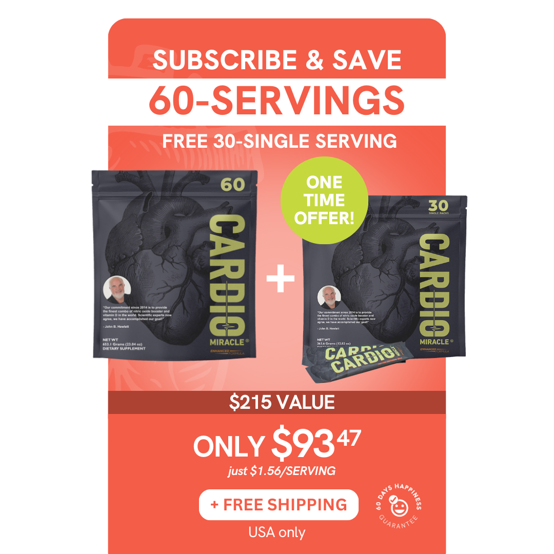 60-Serving Cardio Miracle Pouch & Free One-Time Bonus 30-Single Serving Sticks